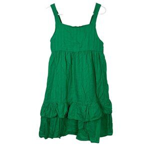 Old Navy Girls Green Sundress Size M 8 Sleeveless Ruffle Casual Summer Dress